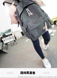 定制批发简约双肩包男女韩版中学生书包大容量定做旅行背包学院风电脑包休闲包