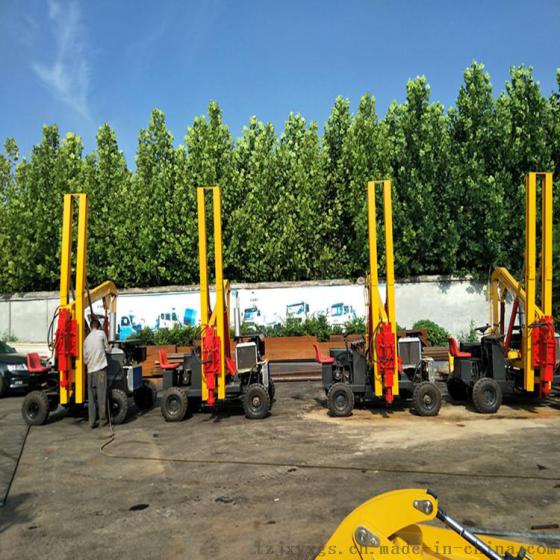 高速护栏打拔钻一体打桩机厂家新款促销