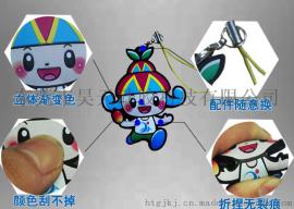 迪士尼广告活动赠品模内转印硅胶钥匙扣挂饰厂家定制
