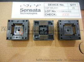 SENSATA IC插座 CQF100-A93 QFP100PIN 0.5MM间距 16*16（14*14）mm尺寸