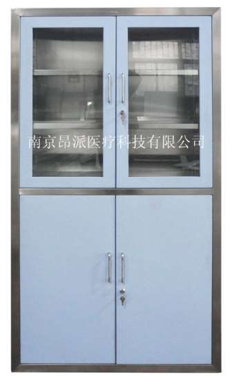 南京昂派 医院手术室专用不锈钢喷涂对开门器械柜