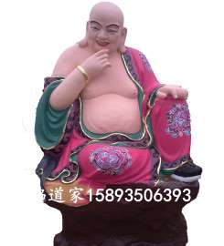 因揭陀尊者——布袋罗汉彩绘玻璃钢神像