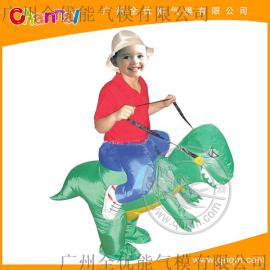 【全优能】恐龙坐骑充气服 涤纶充气行走服 化装充气服 动物背人裤 恐龙背带服 舞台表演服装