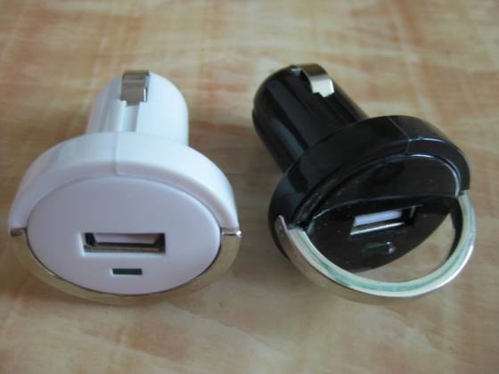 ASIA219 CE认证5V1A 拉环车载充电器，迷你带拉勾USB车充
