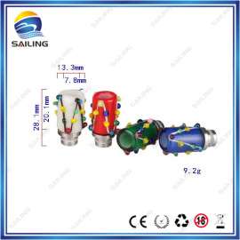 锐谷 drip tips 510通用畅销款 不锈钢玻璃彩带烟嘴