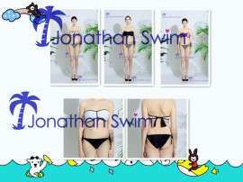 Jonathan Swim 经典色无肩带比基尼