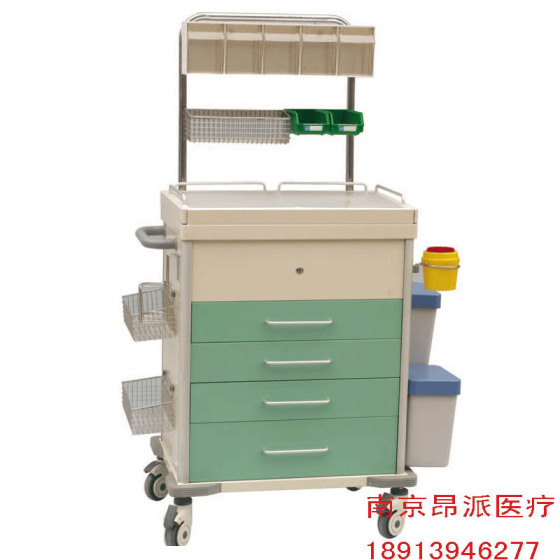 南京昂派UP-10075-2不锈钢多功能治疗车 移动式护理工作站