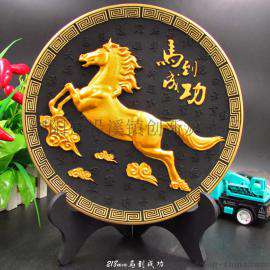 马到成功炭雕工艺品 办公桌摆件 商务礼品定制 纪念品