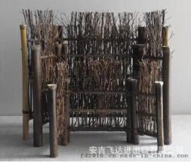 FD-16114工厂大量供应工艺品紫竹三折篱笆