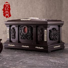 红尚天 福寿园 红木骨灰盒 实木寿盒 精品小棺材 厂家直销