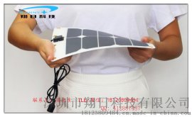 深圳厂家供应柔性单晶硅太阳能电池板组件5V10W户外登山骑行手机充电宝USB风扇供电