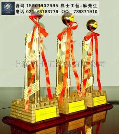 金长城奖杯，建筑工程奖品，金属长城奖杯定制