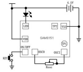 1路输出LED闪灯IC SAM8151