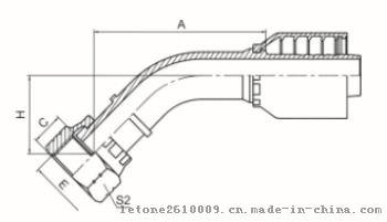 45°美制ORFS内螺纹平面 ISO 12151-1 SAE J516