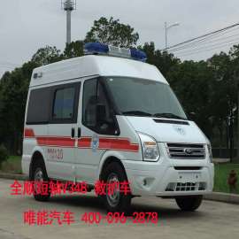 福特全顺V348短轴中高顶进口柴油发动机救护车