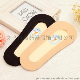 无痕冰丝棉质 脚底防滑硅胶 超薄船袜浅口鞋袜 一片式隐形袜子